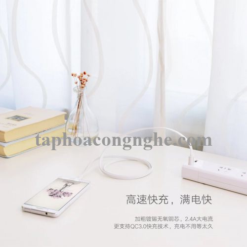 Ugreen 30680 0.5M màu Trắng Cáp sạc truyền dữ liệu USB 2.0 sang MICRO USB dáng dẹt US118 30030680